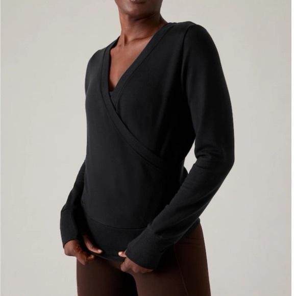 Athleta Tops - Athleta Black Women's V-Neck Wrap Blouse